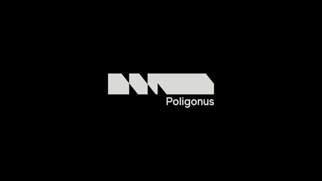 Poligonus logo, geometric, minimal, light