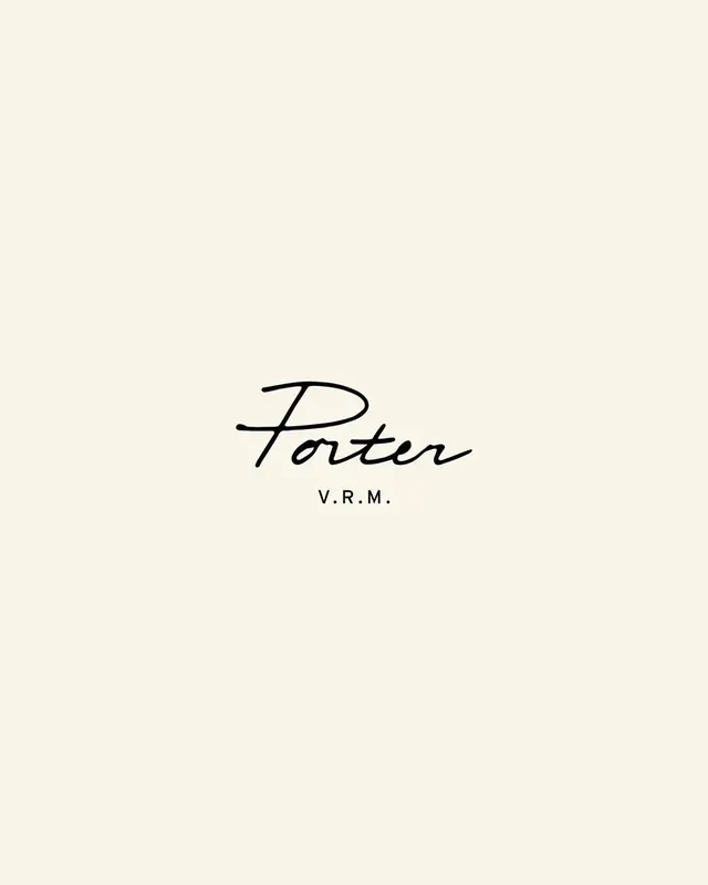 Porter logo, luxury, line-art, dark