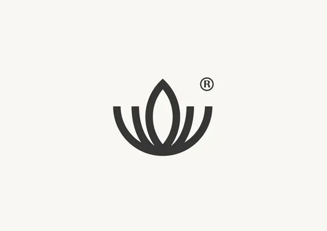 Pot & Plant logo, minimal, geometric, dark
