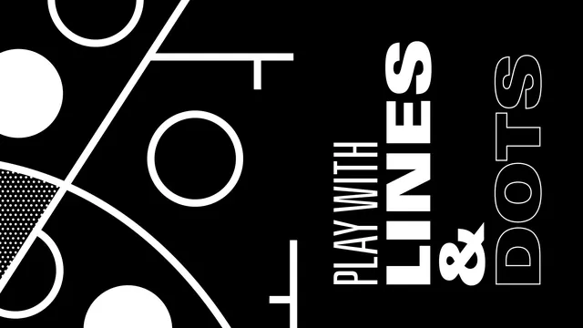 Play with Lines & Dots Identity, minimal, brutalist, monochrome