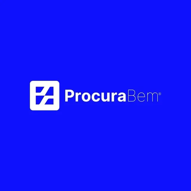 ProcuraBem logo, geometric, minimal, light
