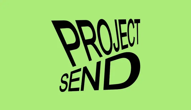 Project Send logo, geometric, minimal, dark