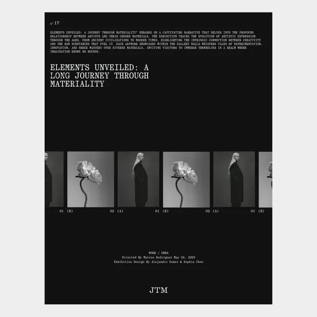 JTM Materiality Identity, minimal, swiss, monochrome