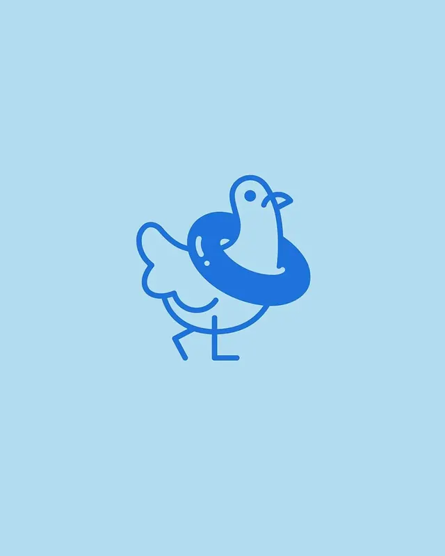 Public Pool logo, geometric, minimal, cool