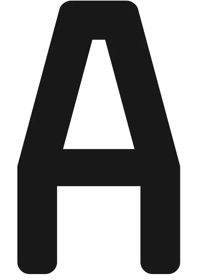 Bold Letter A Graphic, minimal, geometric, monochrome
