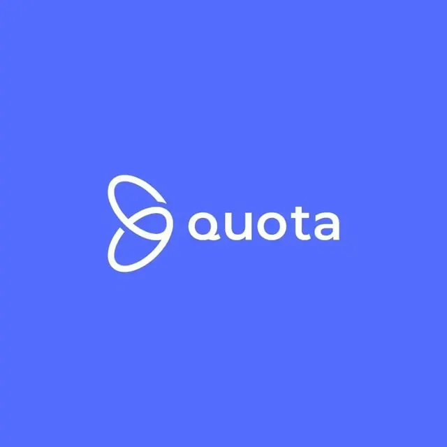 Quota logo, geometric, minimal, light