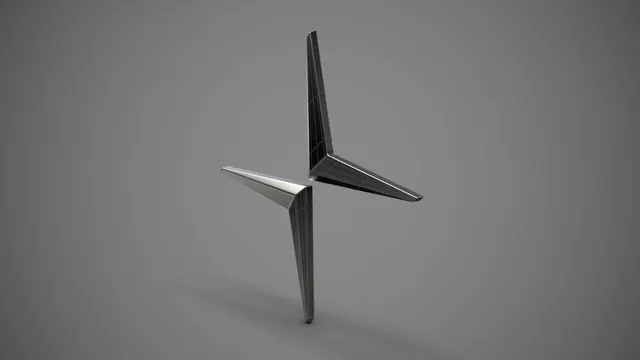 Polestar logo 3D render, 3d-render, minimal, monochrome
