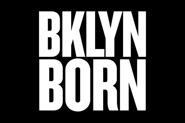BROOKLYN BORN wordmark design, minimal, dark-mode, dark