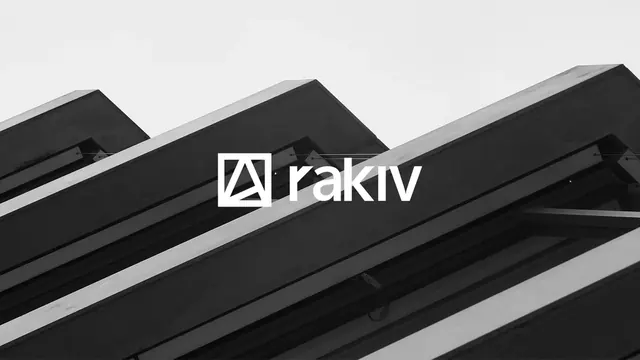 Rakiv logo, geometric, minimal, light