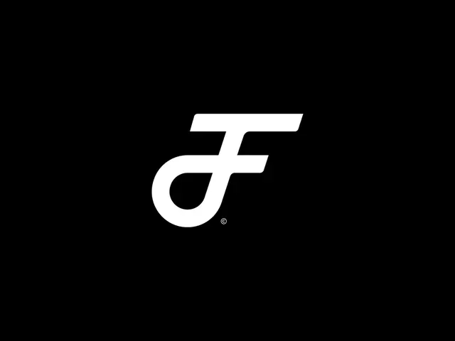 RD Farhad logo, geometric, minimal, light