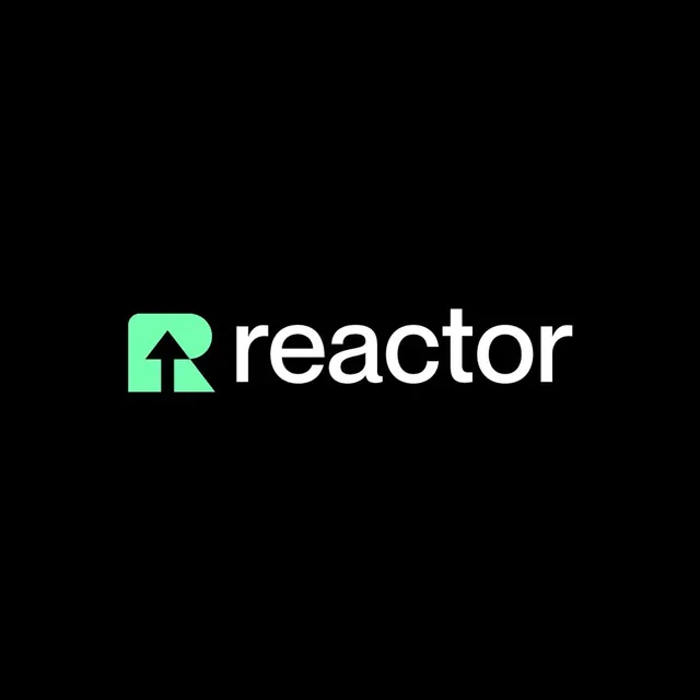 Reactor logo, geometric, minimal, cool