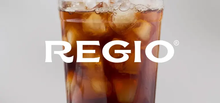 Regio logo, geometric, minimal, light
