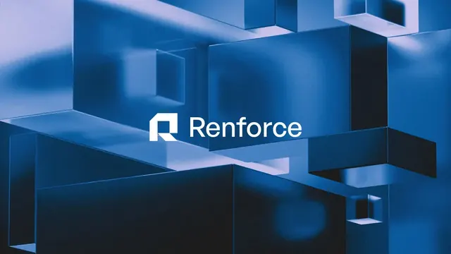 Renforce logo, geometric, minimal, light