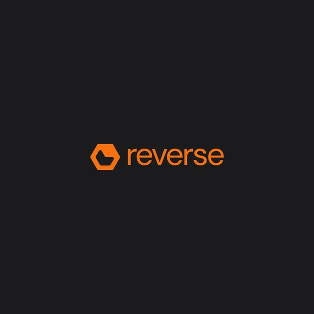 Reverse logo, geometric, minimal, warm