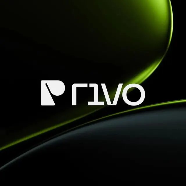 Rivo logo, geometric, minimal, light