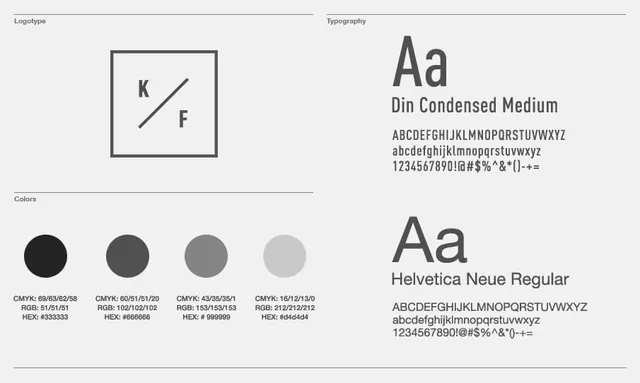 Minimal branding system, minimal, geometric, monochrome