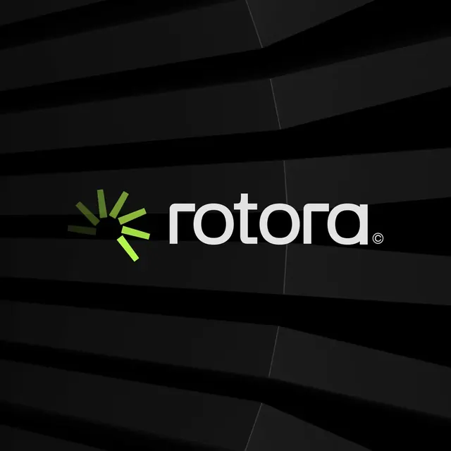Rotora logo, minimal, geometric, light