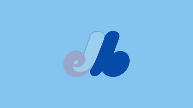 Montreal Expos script monogram on sky blue, flat, minimal, cool