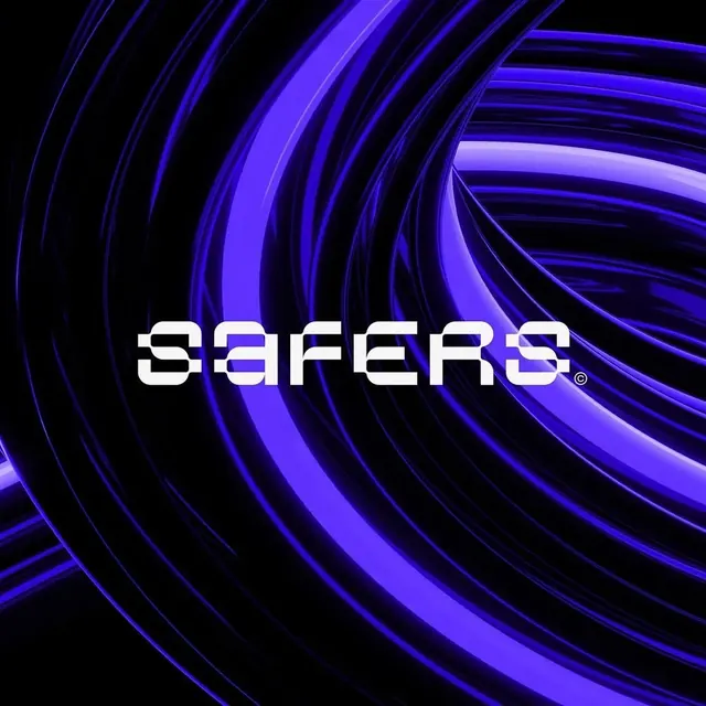 Safers logo, geometric, minimal, light