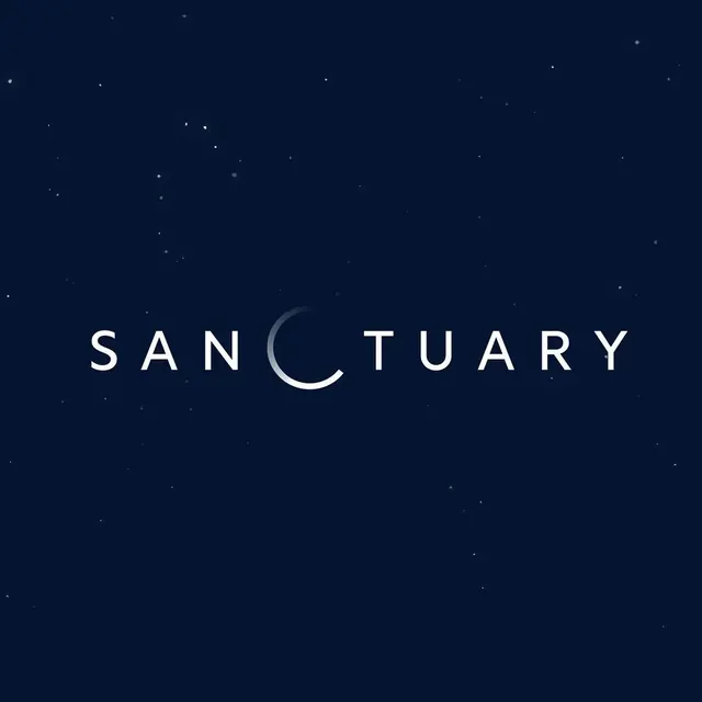 Sanctuary logo, luxury, minimal, light