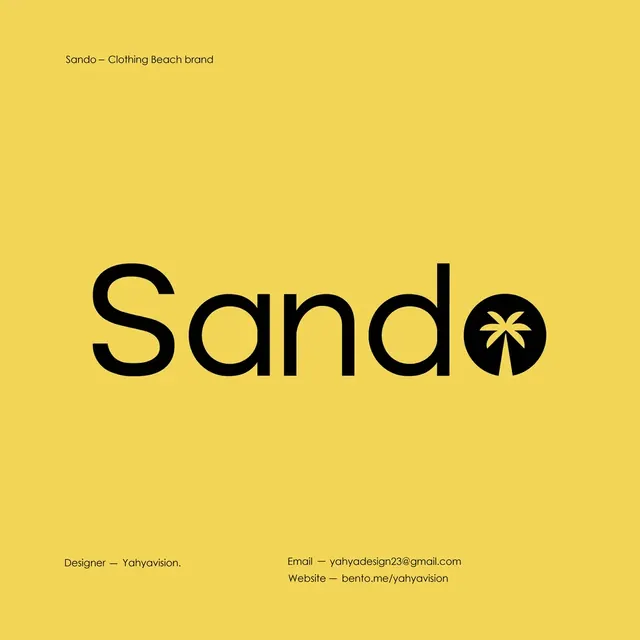 Sando logo, minimal, dark