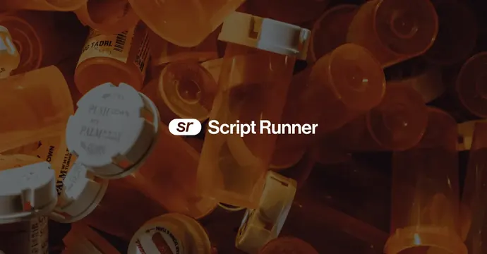 Script Runner logo, minimal, line-art, light