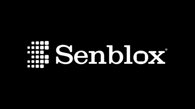 Senblox logo, geometric, minimal, light
