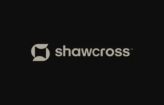 Shawcross logo, geometric, minimal, light