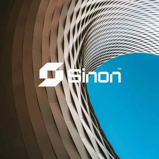 Sinon logo, geometric, minimal, light
