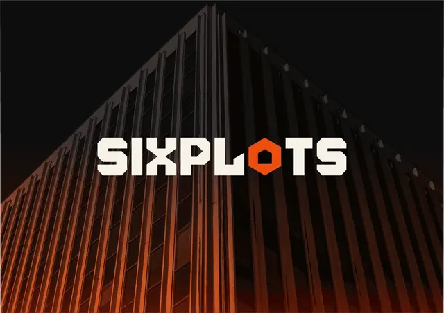 Sixplots logo, geometric, light