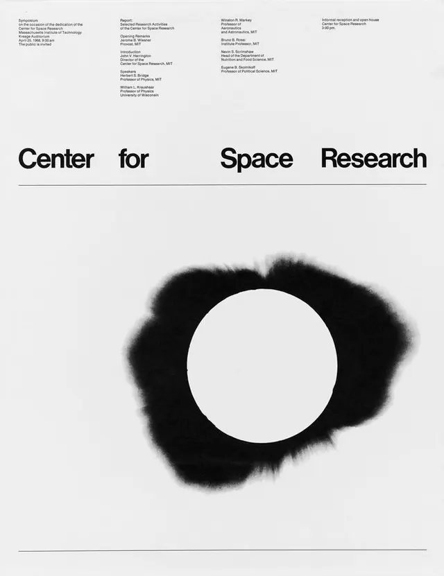 Center for Space Research Identity, minimal, swiss, monochrome