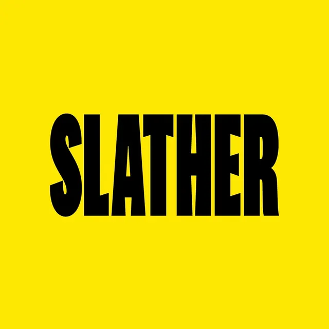Slather logo, minimal, dark