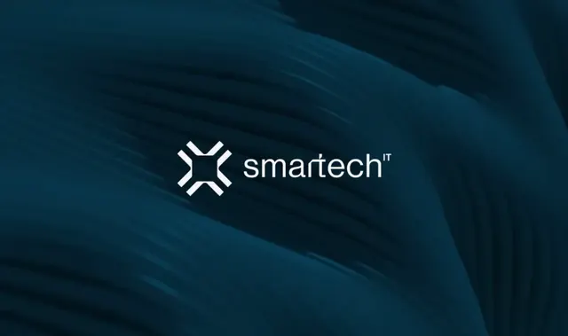 Smartech logo, geometric, minimal, light