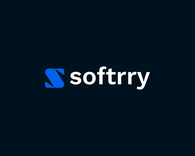 Softrry logo, geometric, minimal, cool
