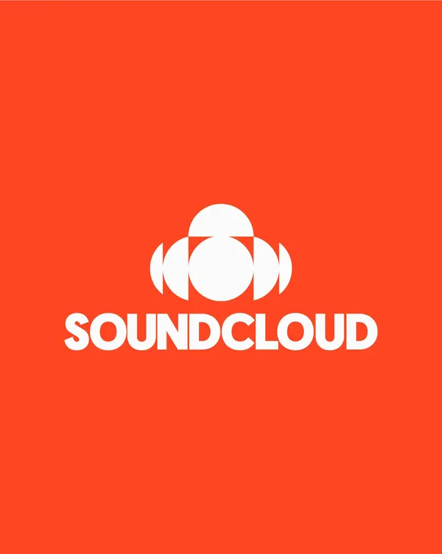 Soundcloud logo, geometric, minimal, light