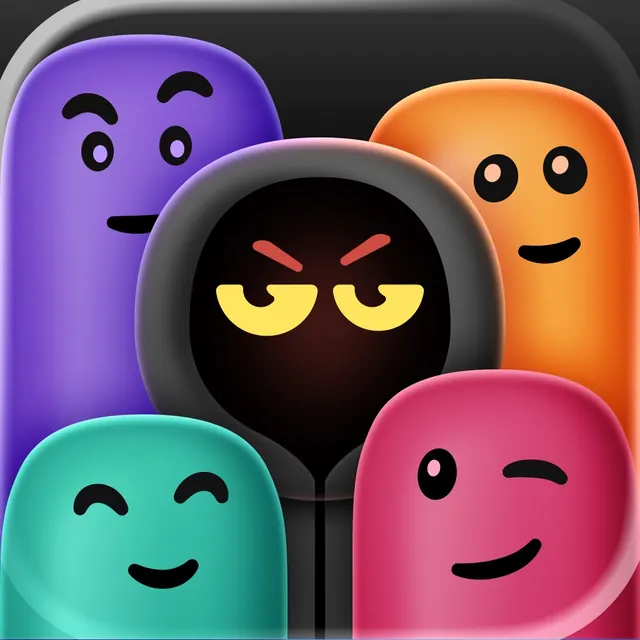 Imposter Game!, 3d-render, playful, vibrant