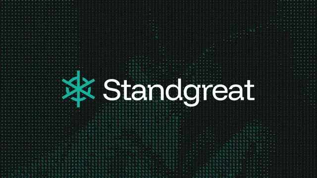 StandGreat logo, geometric, minimal, light