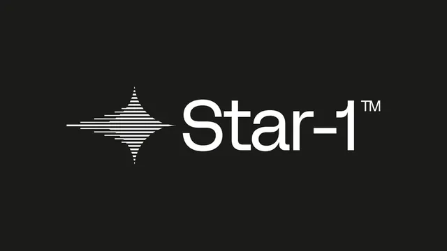 Star-1 logo, geometric, minimal, light