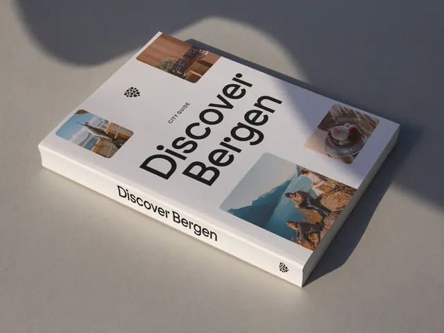 Strawberry "Discover Bergen" city guide book, minimal, editorial, light