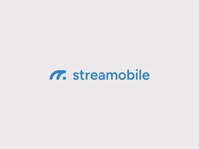 Streamobile logo, geometric, minimal, cool