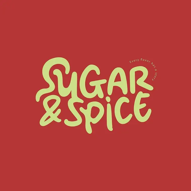 Sugar & Spice logo, playful, cool