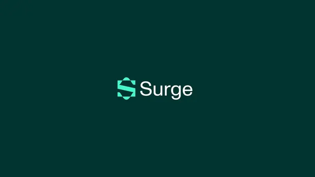 Surge logo, geometric, minimal, cool