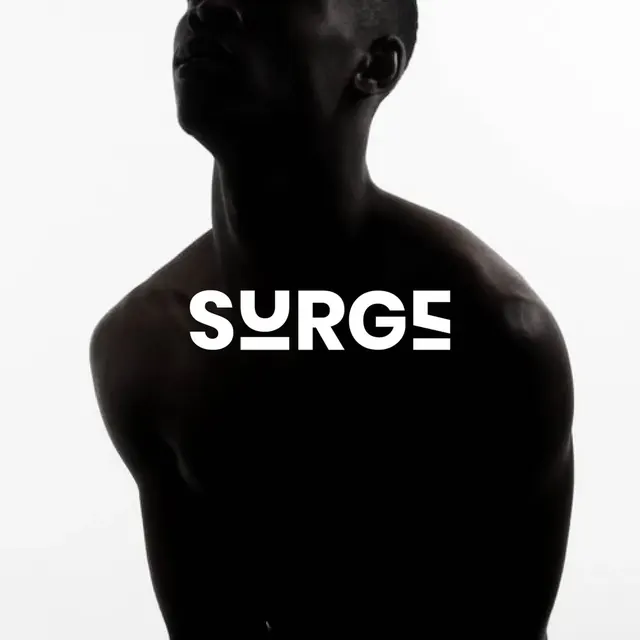 Surge logo, geometric, minimal, light