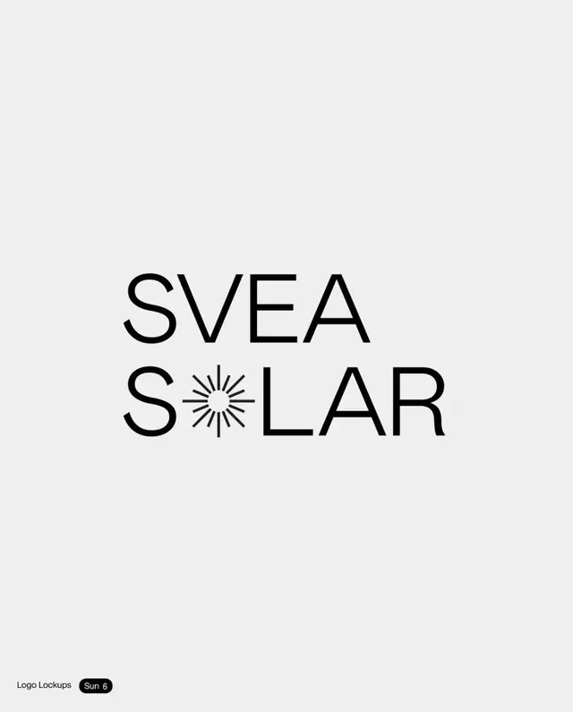 Svea Solar logo, minimal, geometric, dark