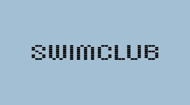 Swimclub logo, geometric, minimal, dark
