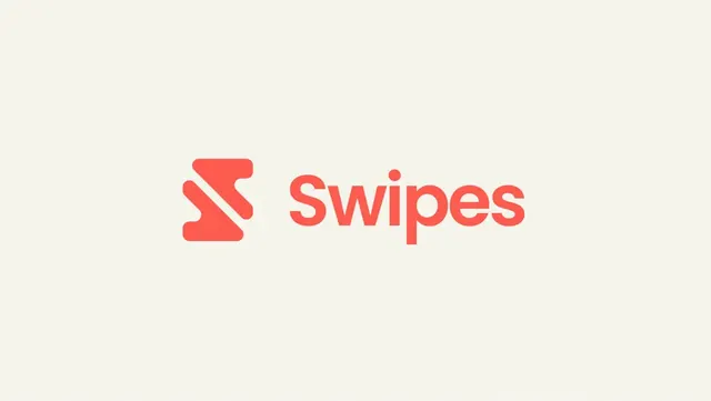 Swipes logo, geometric, minimal, warm