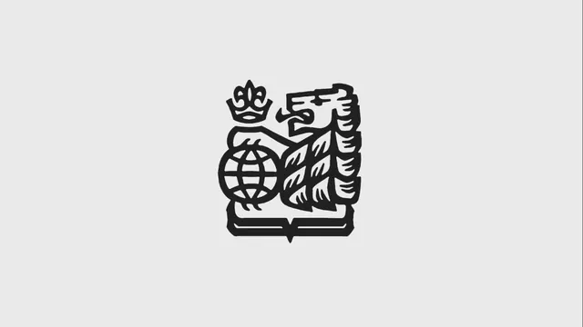 Line-art Crest Logo, minimal, line-art, monochrome