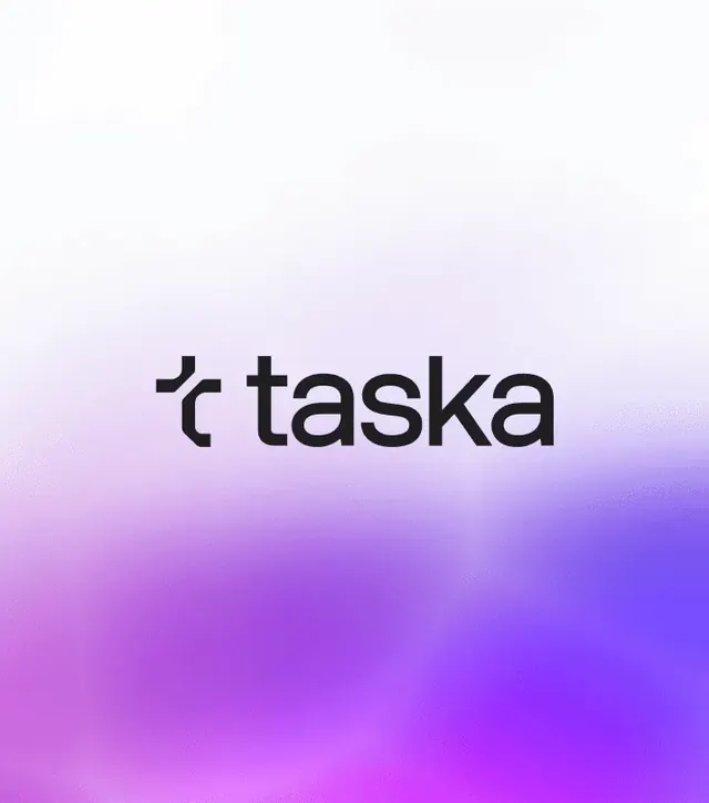 Taska logo, geometric, minimal, dark