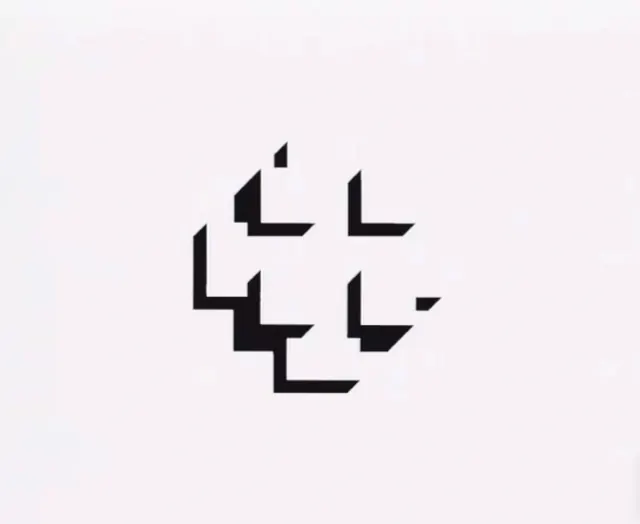Minimal geometric icon grid study, minimal, geometric, monochrome
