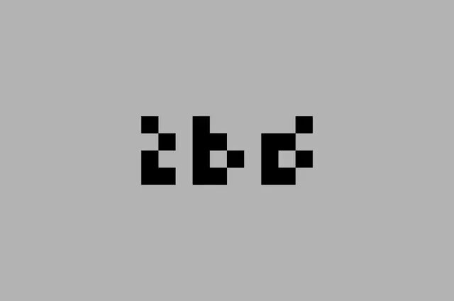 TBD logo, geometric, minimal, dark